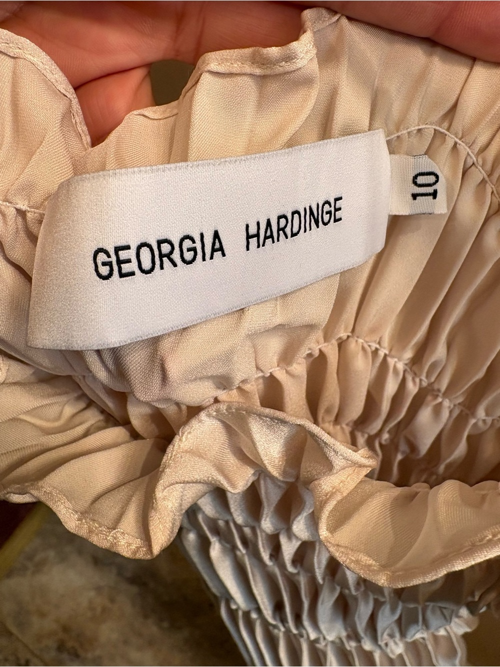 NWOT Georgia Hardinge Siren Dress in Oyster Women’s 10 - Picture 8 of 12